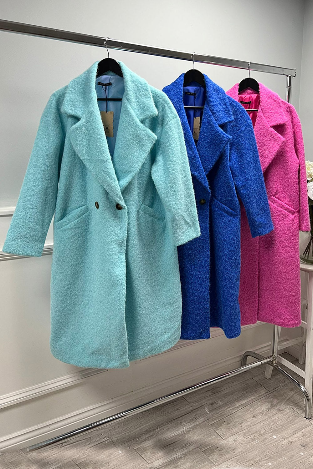 Collared, Button Detailed, Two Pocket Coat