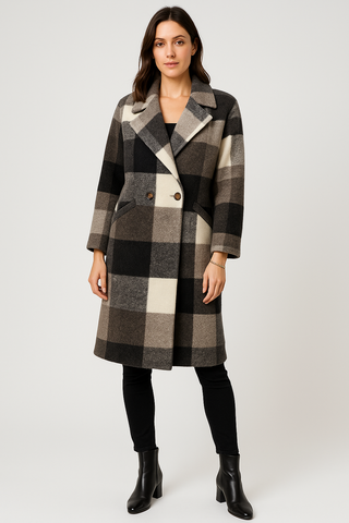 Collared, Button Detailed, Two Pocket Coat