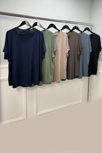 V-Neck, 100% Viscose, Oversized Top