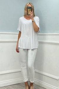 V-Neck, 100% Viscose, Oversized Top