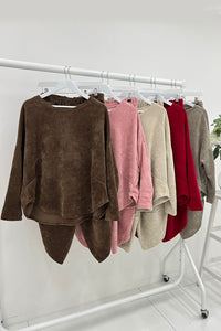 Round Neck , oversized Corduroy Co-ord set