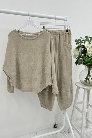 Round Neck , oversized Corduroy Co-ord set