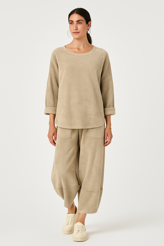 Round Neck , oversized Corduroy Co-ord set
