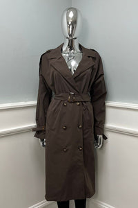 Classic Belted Trench Coat, Material: Smooth woven fabric, lightweight