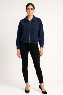 suede-look zip jacket