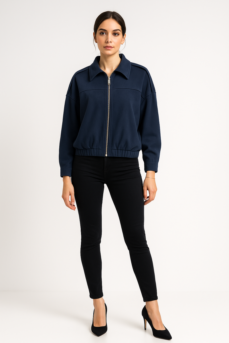 suede-look zip jacket