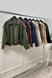 suede-look zip jacket