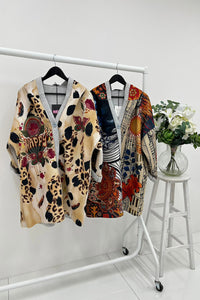 Two Pocket Oversized Printed Hoodie