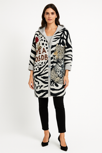 Two Pocket Oversized Printed Hoodie