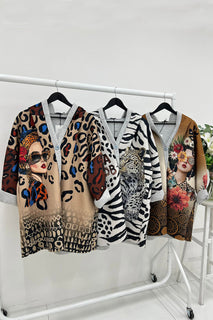 Two Pocket Oversized Printed Hoodie