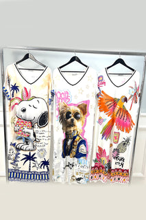 V Neck, Printed Dress