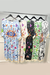 Printed Tassel, Detailed Cardigan.