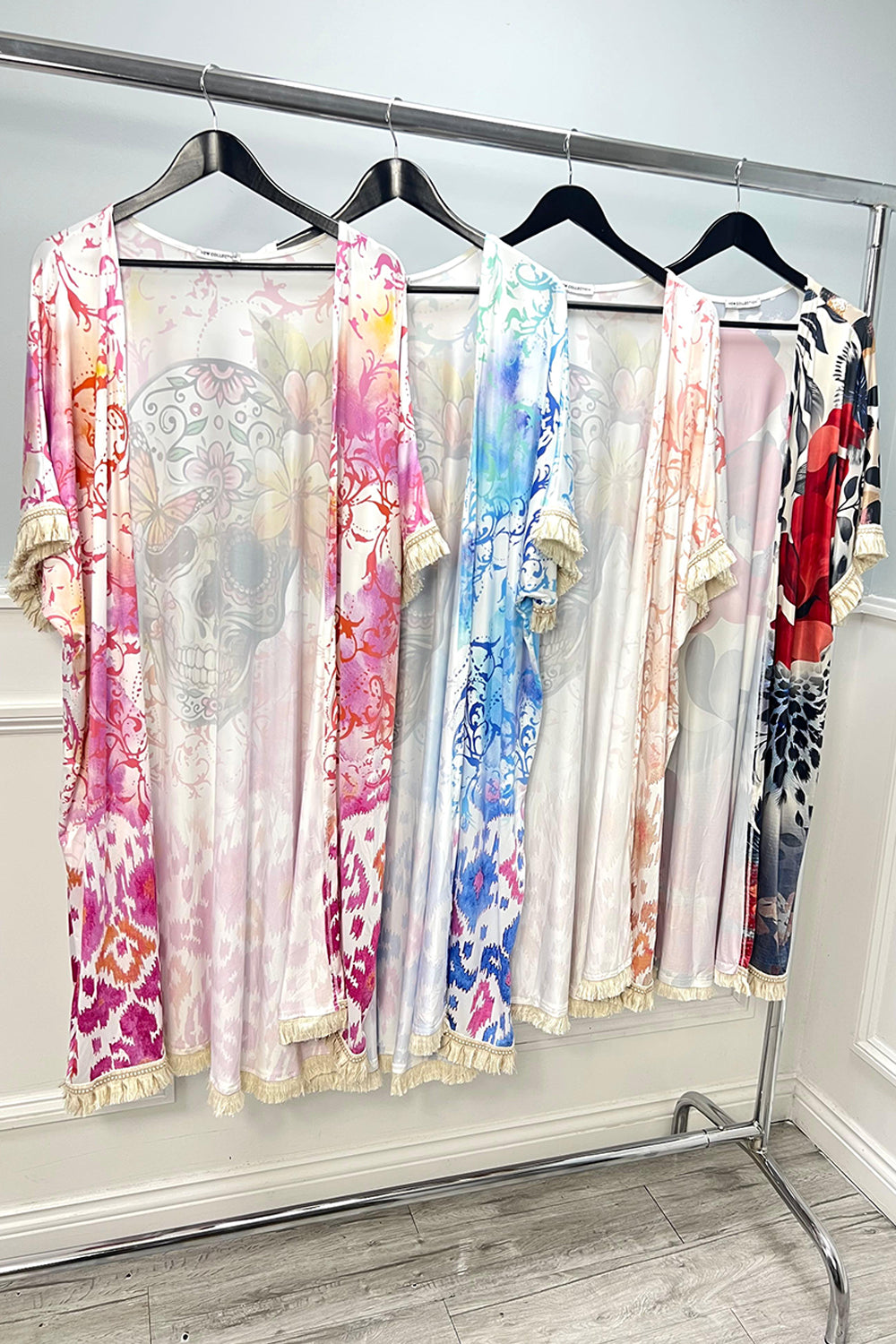 Printed Tassel, Detailed Cardigan.