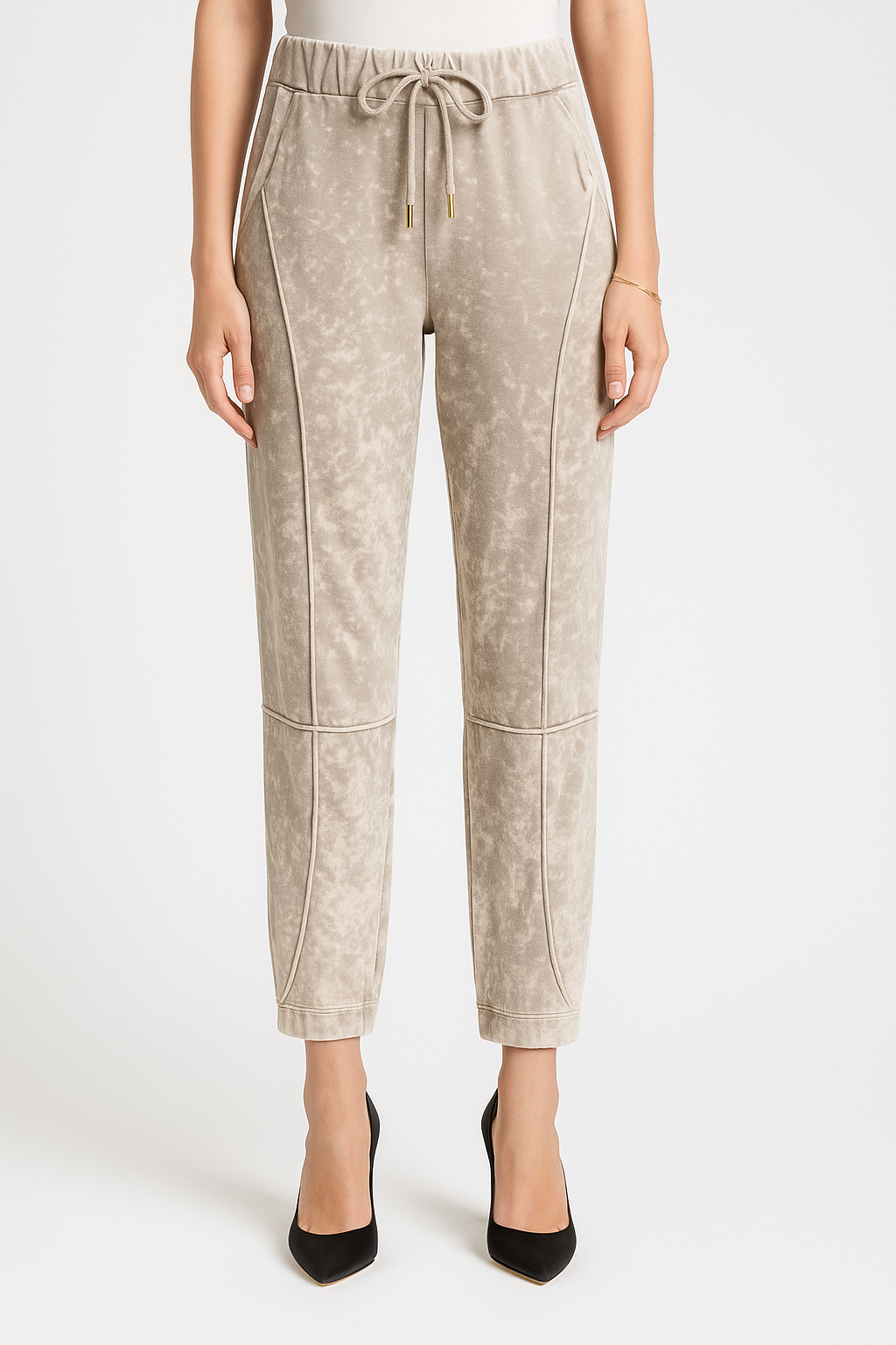 Elasticated Waist, Drawstring Detailed, Two Pocket Trousers