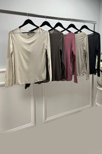 sage green long-sleeve top