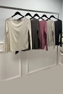 sage green long-sleeve top