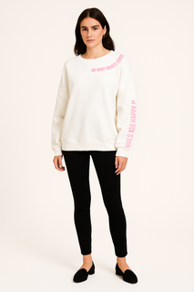 Relaxed sweatshirt — clean crew neck with dropped shoulders and straight sleeves