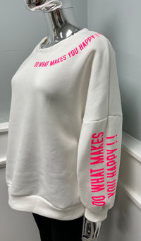 Relaxed sweatshirt — clean crew neck with dropped shoulders and straight sleeves
