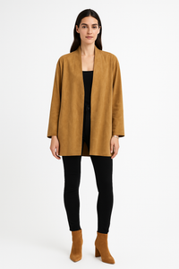 Open-front caridgan with long sleeves and a relaxed fit