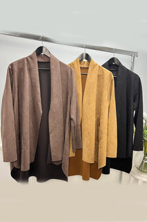 Open-front caridgan with long sleeves and a relaxed fit