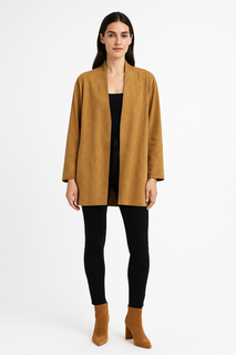 Open-front caridgan with long sleeves and a relaxed fit