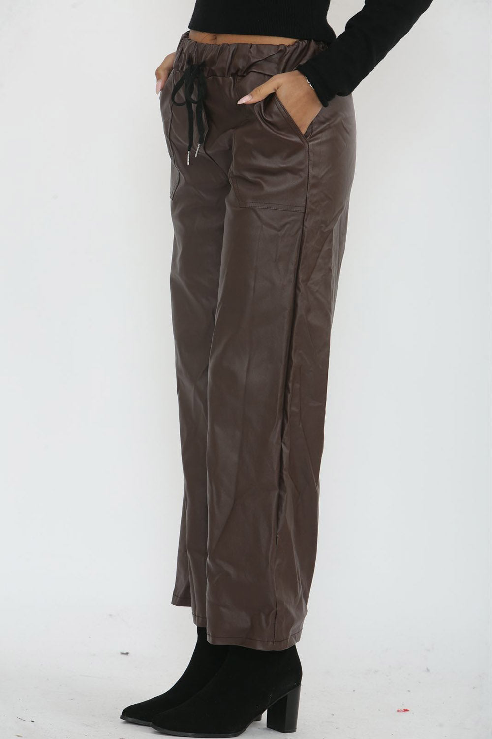 Wide Leg PU Magic Trouser.