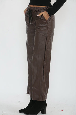 Wide Leg PU Magic Trouser.