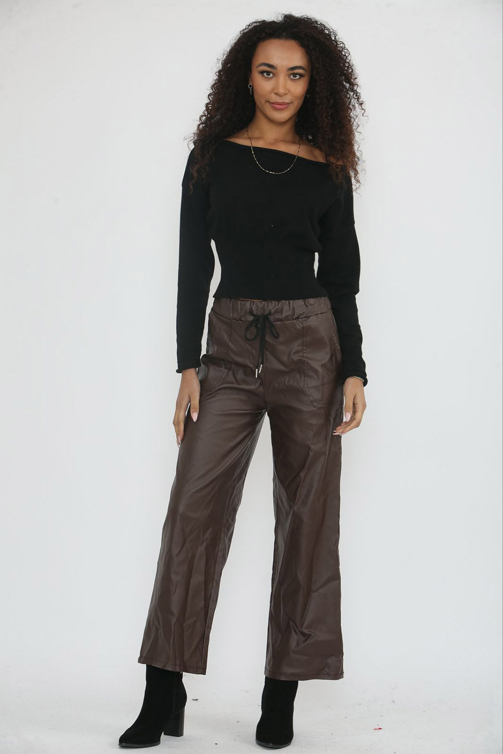 Wide Leg PU Magic Trouser.