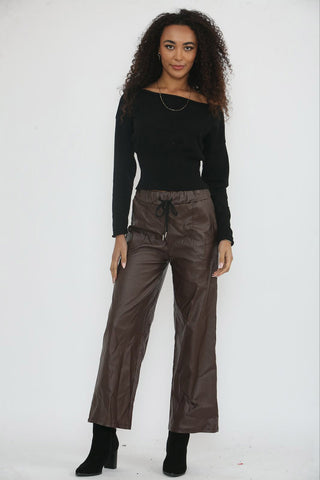 Wide Leg PU Magic Trouser.
