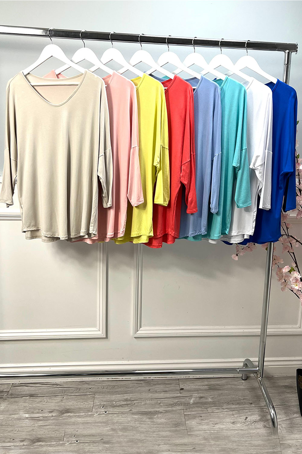 V Neck, Oversized Viscose Top