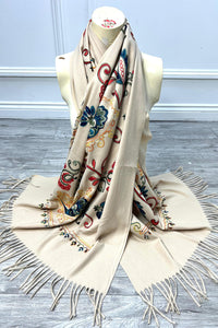 Paisley Embroidered Scarf
