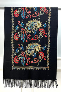 Paisley Embroidered Scarf