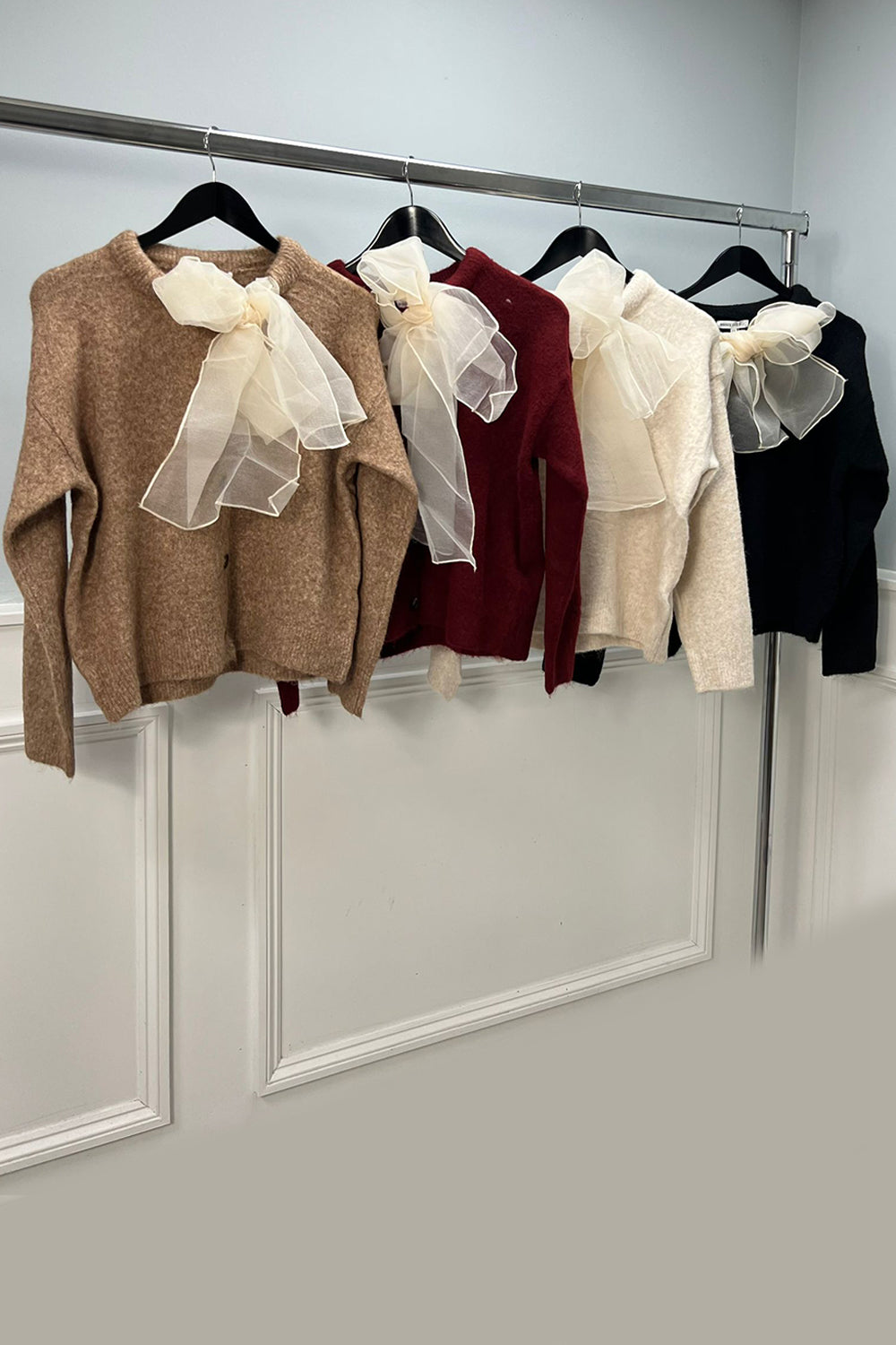 Round Neck, Scarf Detailed, Lana Wool, Polymide & Acrylic Knitted Cardigan