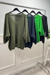 fuzzy V-neck sweater: Bold Comfort in Soft Knit