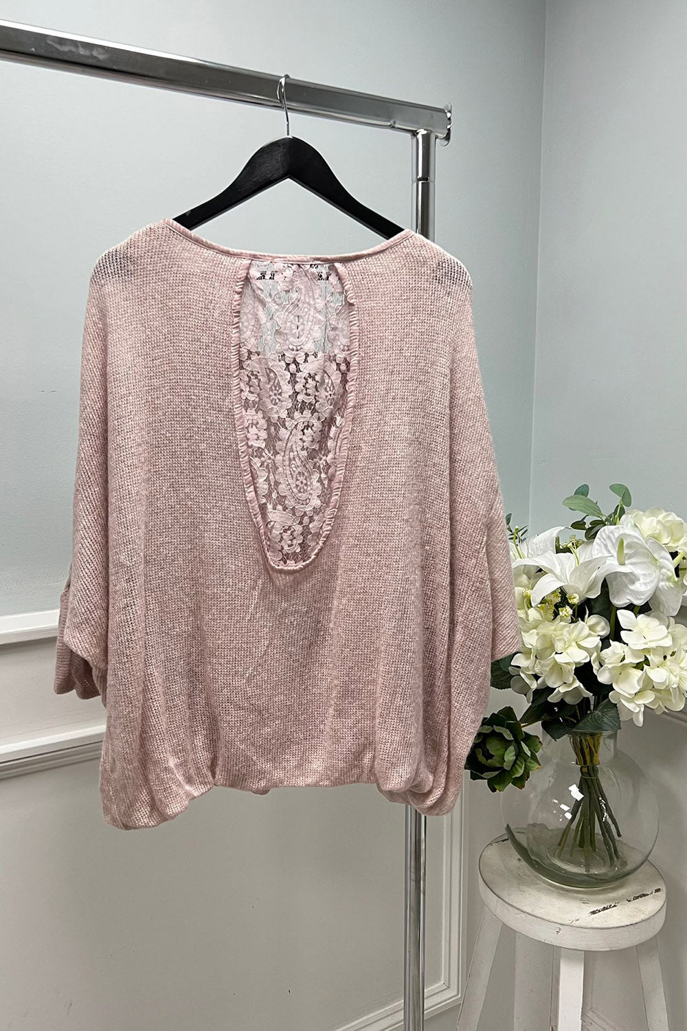 V-Neck, Button Detailed, Floral Embroidered Top