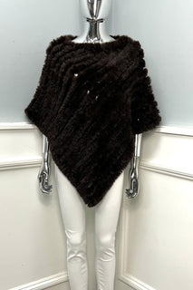 Plush Faux-Fur Textured Poncho