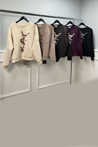 Print Detailed Sweatshirt