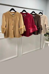 Red Jacket – Button Front with Flared Sleeves