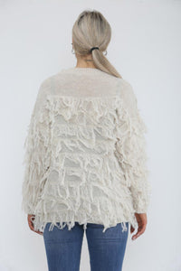 Round Neck, Lana Wool, Viscose & Acrylic Knitted Jumper