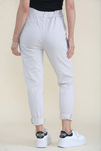 Drawstring Jogger Pants Elasticated Waist, Two Pocket, Magic Trouser