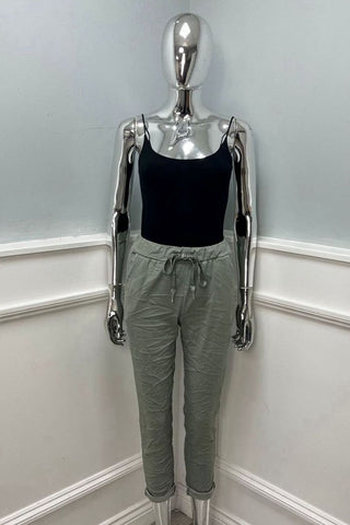 Drawstring Jogger Pants Elasticated Waist, Two Pocket, Magic Trouser