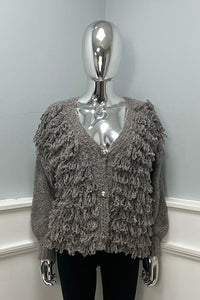 Alpaca 5%, Lana Wool & Viscose Knitted Cardigan