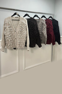 Alpaca 5%, Lana Wool & Viscose Knitted Cardigan