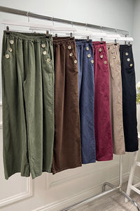 Elasticated Waist, Relaxed Fit Wide-leg trouser
