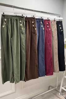 Elasticated Waist, Relaxed Fit Wide-leg trouser