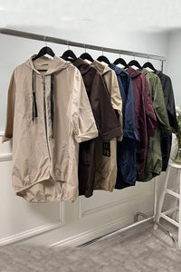 Two Pocket Hooded Rain Mac