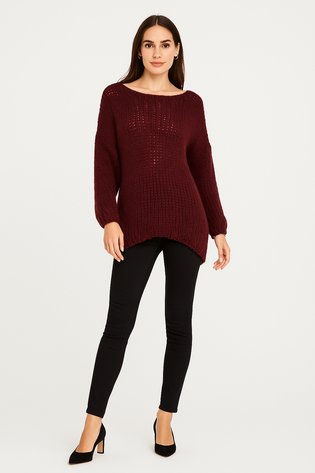 oversized, chunky-knit sweater