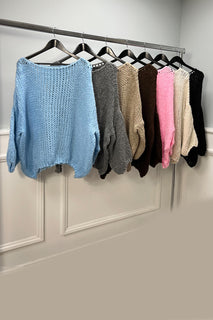 oversized, chunky-knit sweater
