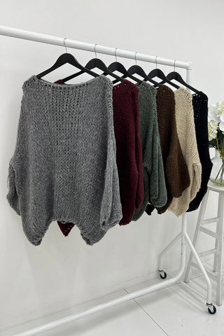 oversized, chunky-knit sweater