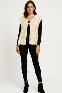 Lana Wool, Viscose & Acrylic Knitted Cardigan